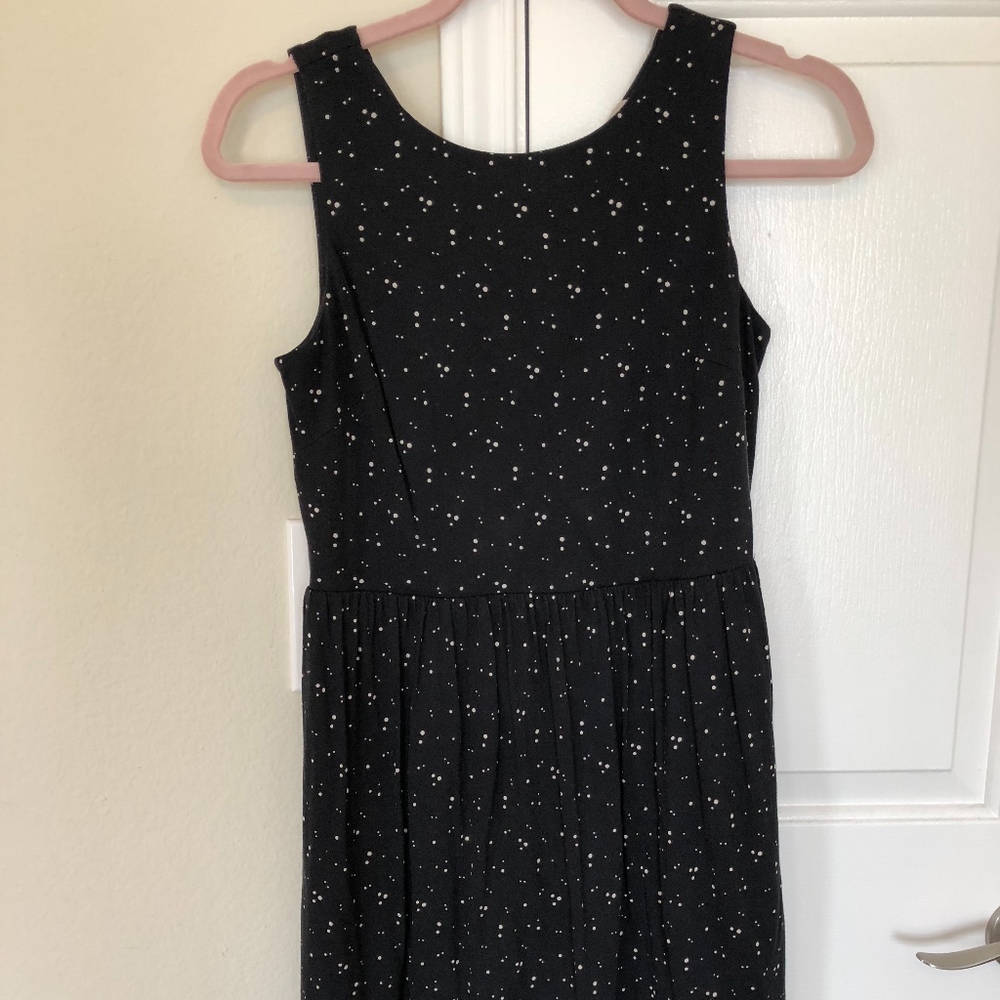 LOFT Work Dress - Beige Speckles on Black